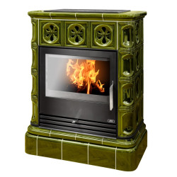 Kachlová kamna ABX Skotia s výměníkem, zelená